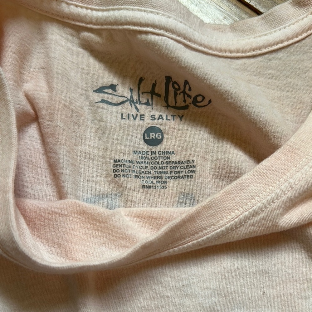 Salt Life Gradient Short Sleeve Tee - Peach and Blue - Picture 3 of 4